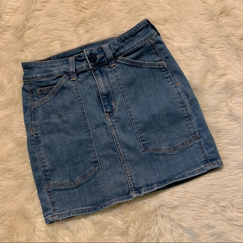 American Eagle Hi-Rise Mini Jean Skirt Size 0